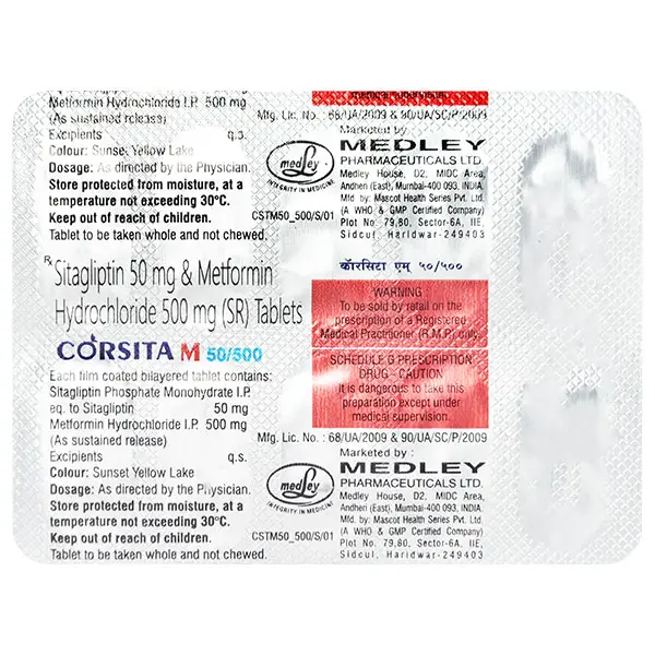 Corsita M 50mg/500mg Tablet PR